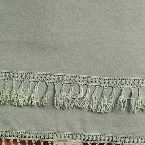 Sekera Sage Green Tassel Mini Skirt - Picture 6 of 7